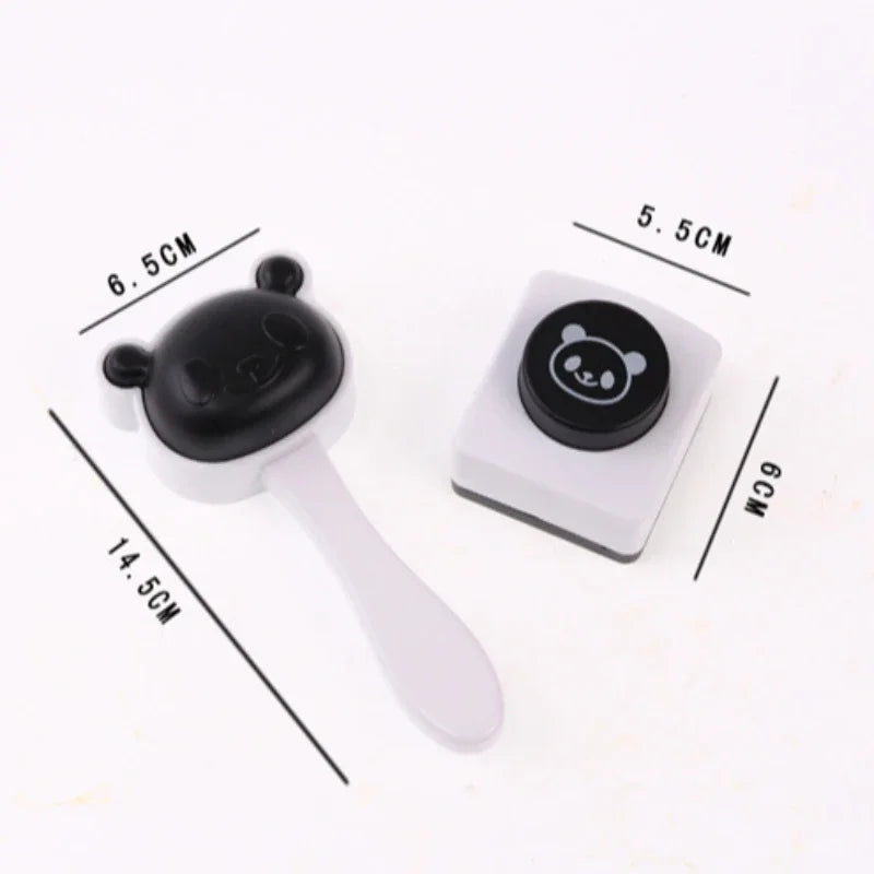 2Pcs/Set Panda Sushi Maker Mould Rice Ball Sushi Mold Nori Cutter Punch DIY Cute Rice Mold for Baby Kid Kitchen Accessories Peaceful Pleasures Health and Wellness