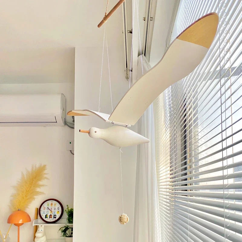 Wooden Seagull Wall Hanging Mobile | Nursery & Room Decor