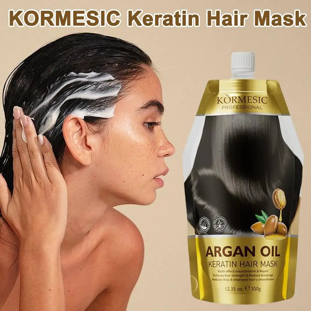 Argan Oil Keratin Hair Mask 350g,Deep Repair Conditioner for Damaged Dry Hair, Moisturizing Treatment for Smooth & Healthy Hair Peaceful Pleasures Health and Wellness