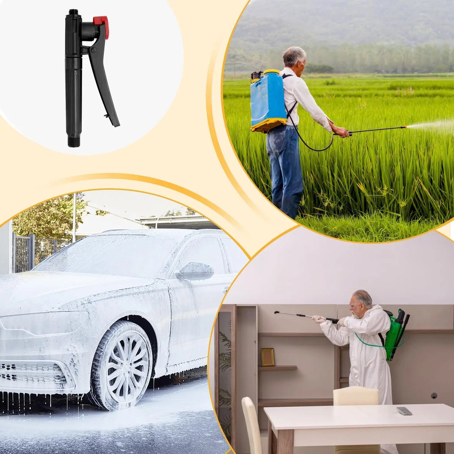 Garden Sprayer Replacement Handle | Tank Wand Trigger Part