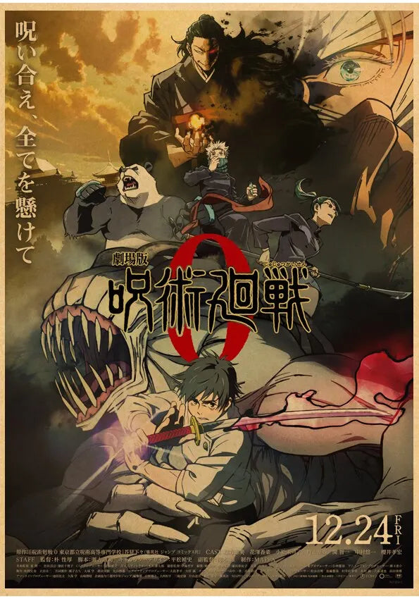 Jujutsu Kaisen Gojo Satoru Vintage Anime Canvas Wall Art Poster