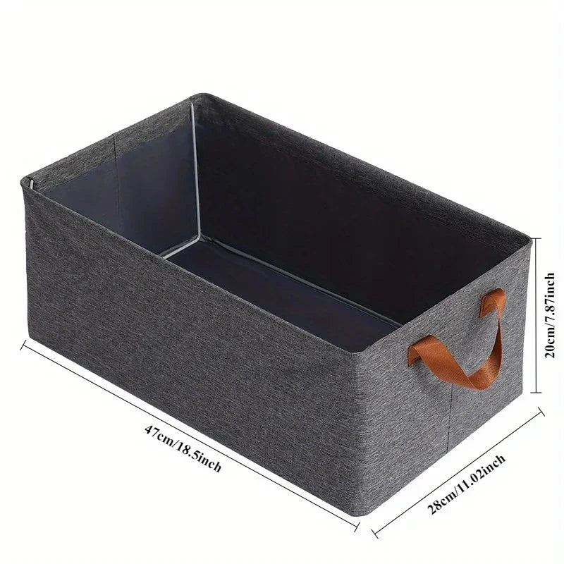 Foldable Fabric Storage Box – Wardrobe Clothes Organizer Basket