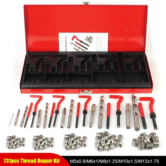 88/131pcs Car Repair Tools Screwdriver Screw Bolt Driver Engine Block Restoring M5 M6 M8 M10 M12 Thread Set Vehicles Accessories Peaceful Pleasures Health and Wellness