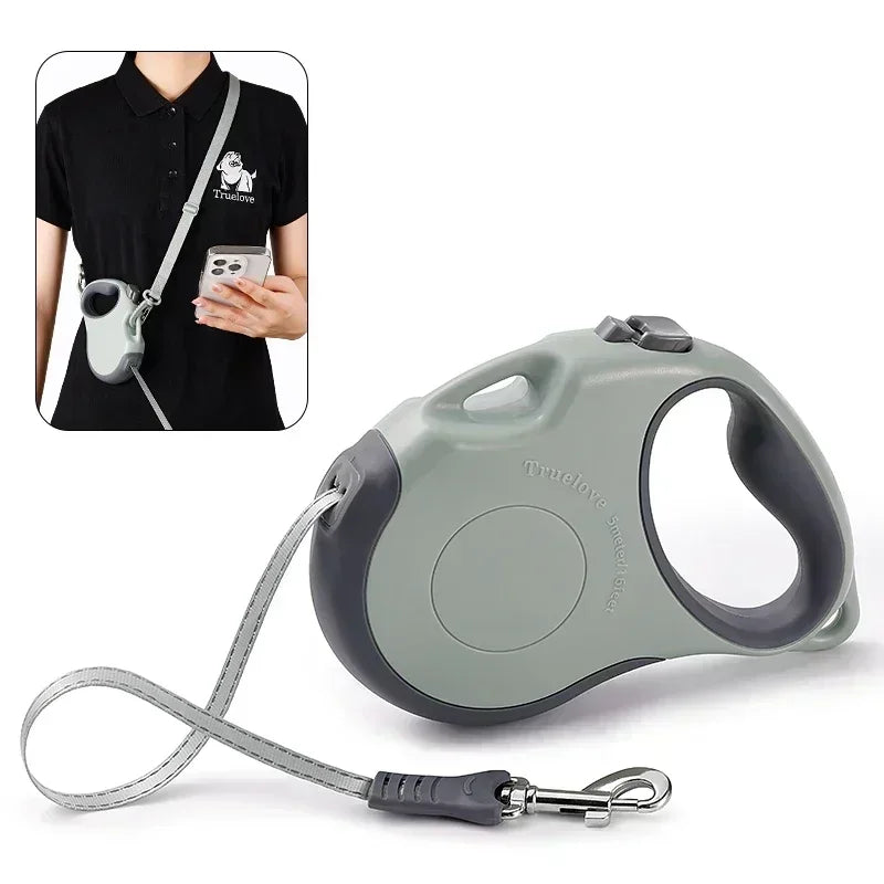Truelove Tangle Free Retractable Dog Leash 16 Ft Strong Nylon Tape One-Handed Brake Pause Lock Dog Cat Owners Reliable TLL5001 Peaceful Pleasures Health and Wellness Foam Green Gargoyle S China Mainland