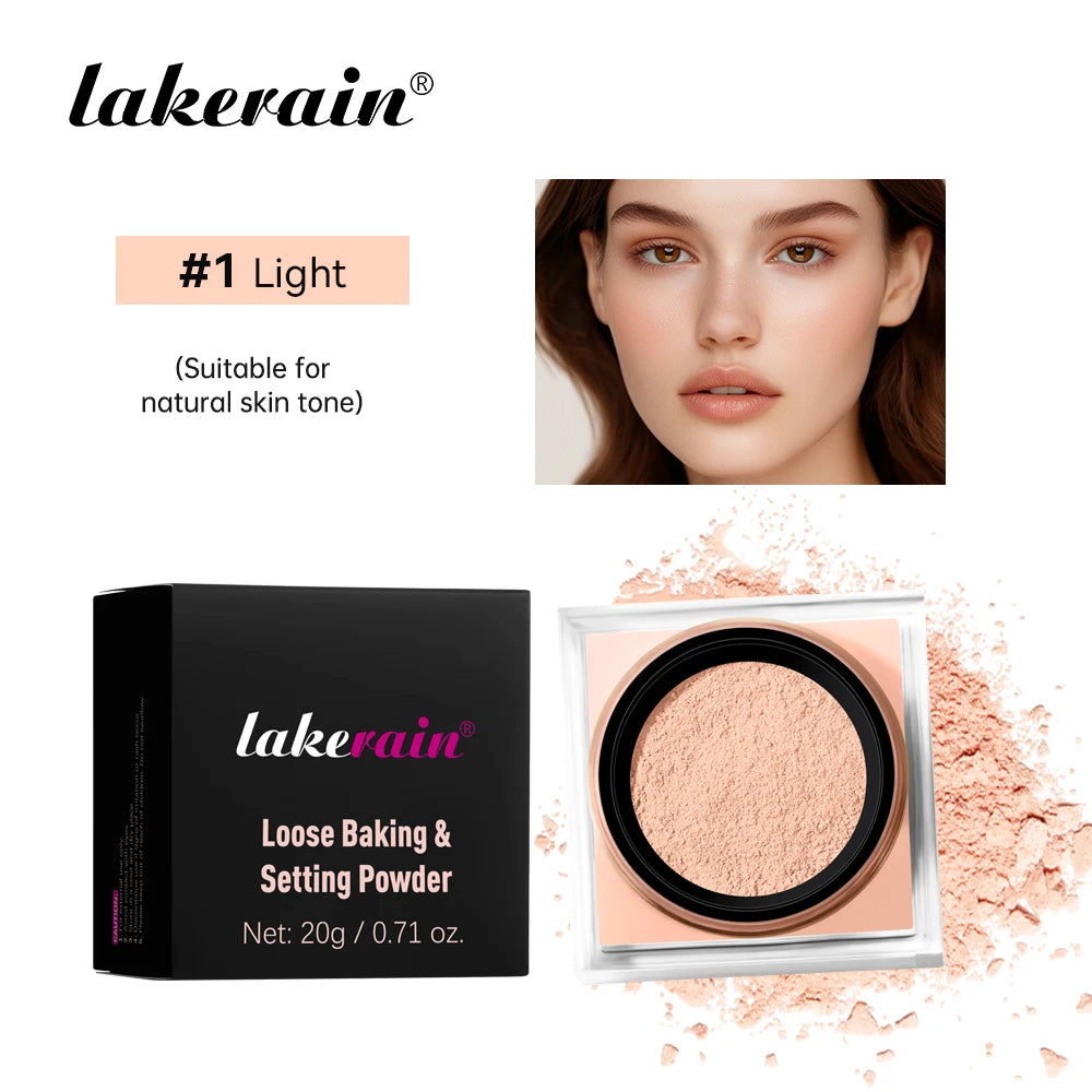 Loose Baking&Setting Powder Long Lasting Oil Control Natural Face Matte Waterproof BrighTening Loose Powder Makeup Cosmetics Peaceful Pleasures Health and Wellness 1