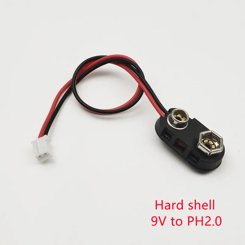 5PCS 9V Battery Buckle to Xh2.54 PH2.0 2P Terminal Wire 15cm DC Red Positive Black Negative Adapter Wire Peaceful Pleasures Health and Wellness Type-10