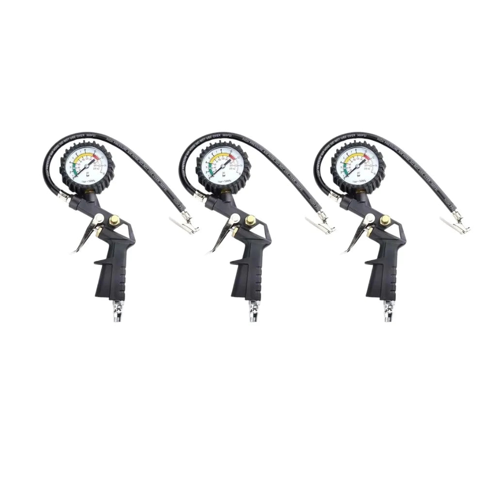 Auto Tire Pressure Gauge for Car and SUV Inflation Peaceful Pleasures Health and Wellness Black-3pcs