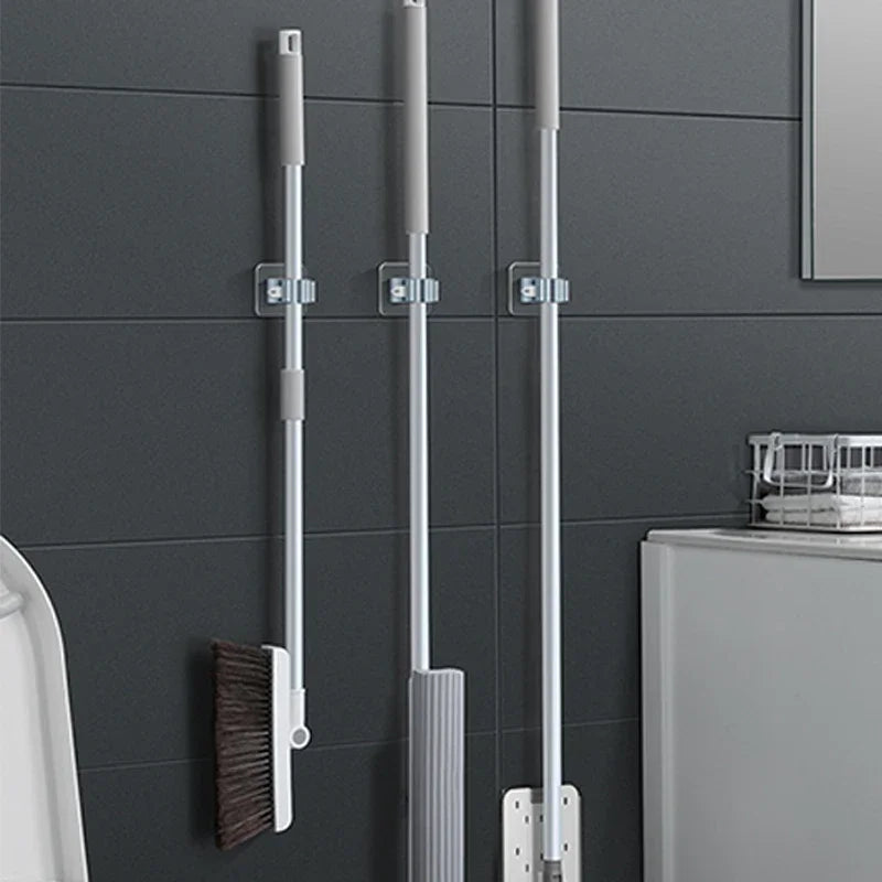 Wall-Mounted Mop & Broom Hanger Rack – No-Drill Suction