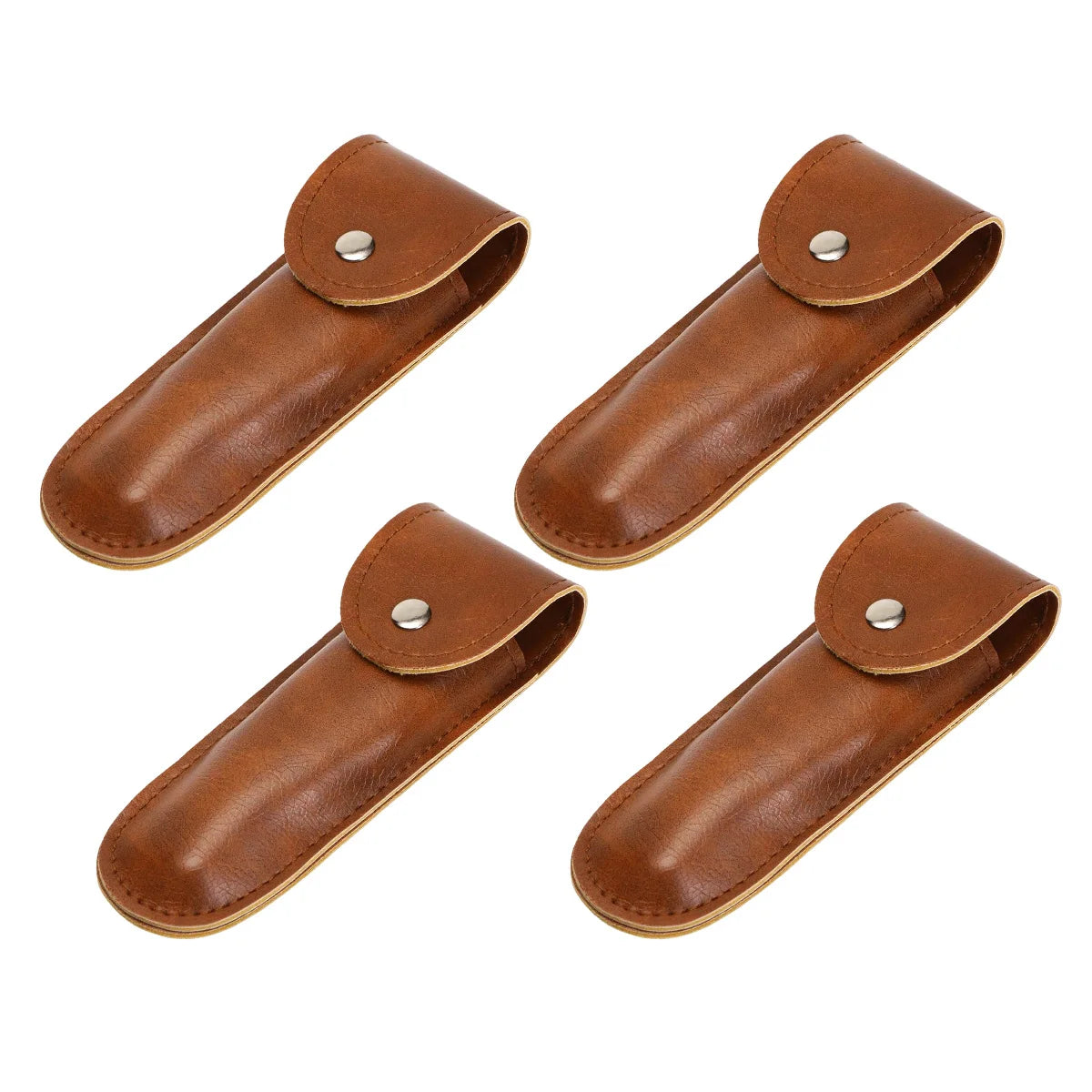 2/4 Pack Wine Bottle Opener Leather Case, Bottle Opener Holster Small Leather Bag, Foldable Wine Opener Bag, Wine Knife Case Peaceful Pleasures Health and Wellness 4 pcs