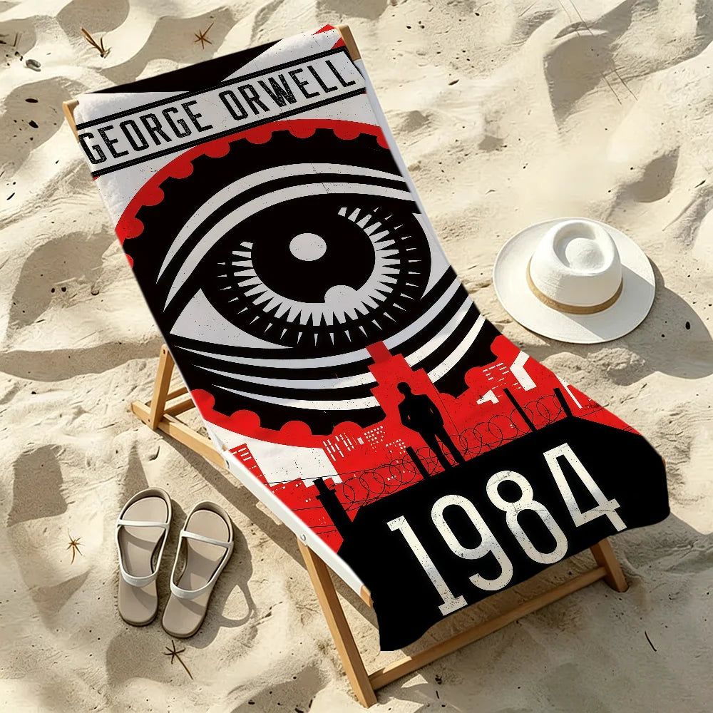 1984 George Orwell Quick-Dry Beach Towel | Travel & Pool Towel Quick-Dry Beach Towel Peaceful Pleasures Health and Wellness