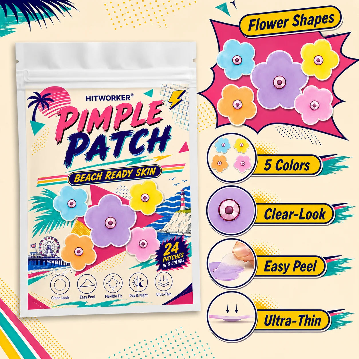 Flower Hydrocolloid Spot Patches 50/125pcs – Cute Blemish Stickers