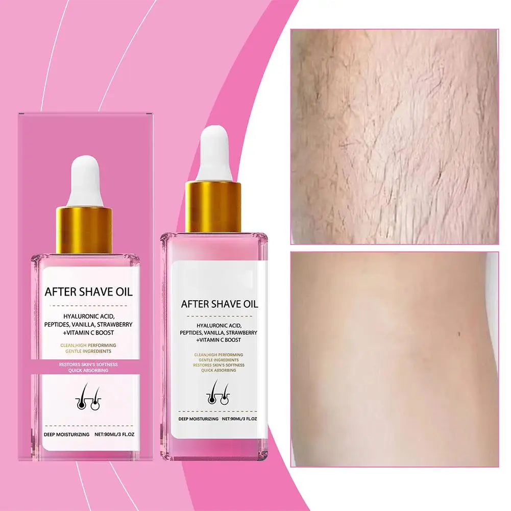 90ml Strawberry Hair Removal Aftercare Oil Gently Soothes The Skin Moisturizing 60g Hair Removal Cream Skin Care Peaceful Pleasures Health and Wellness