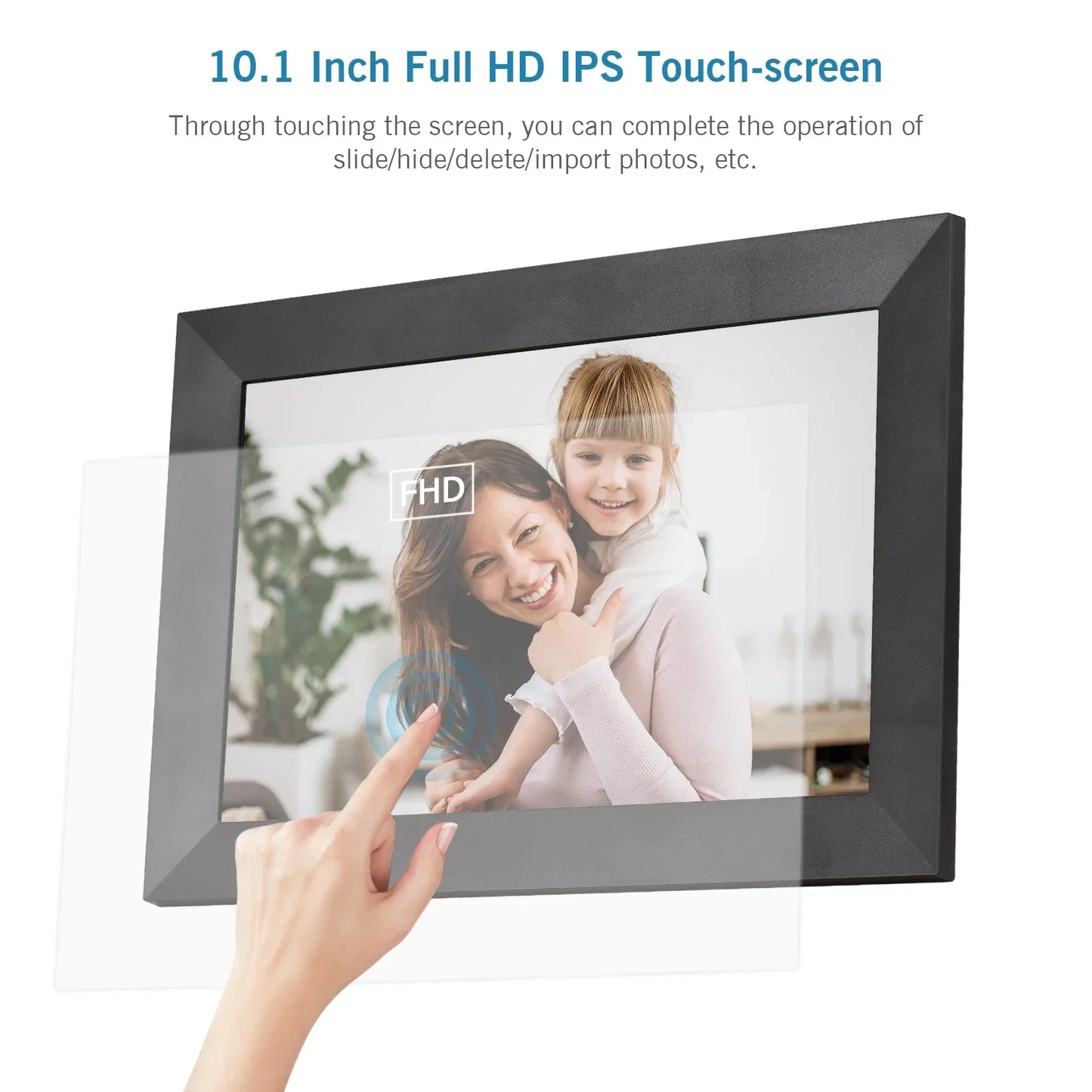 Andoer Smart Wifi Photo Frame Digital Picture HD IPS Touch-screen