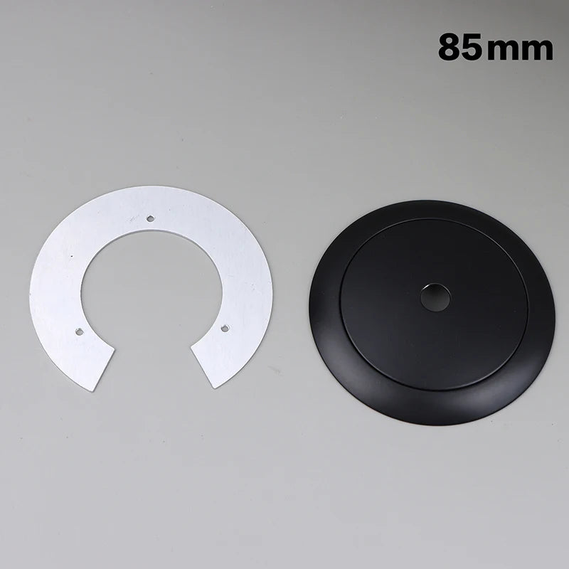 Aluminum Cap For Glass Globe Lampshade Arc Tray Flying Saucer Style Holder Lightweight Durable For Home Restaurant Lighting Peaceful Pleasures Health and Wellness 85mm Black