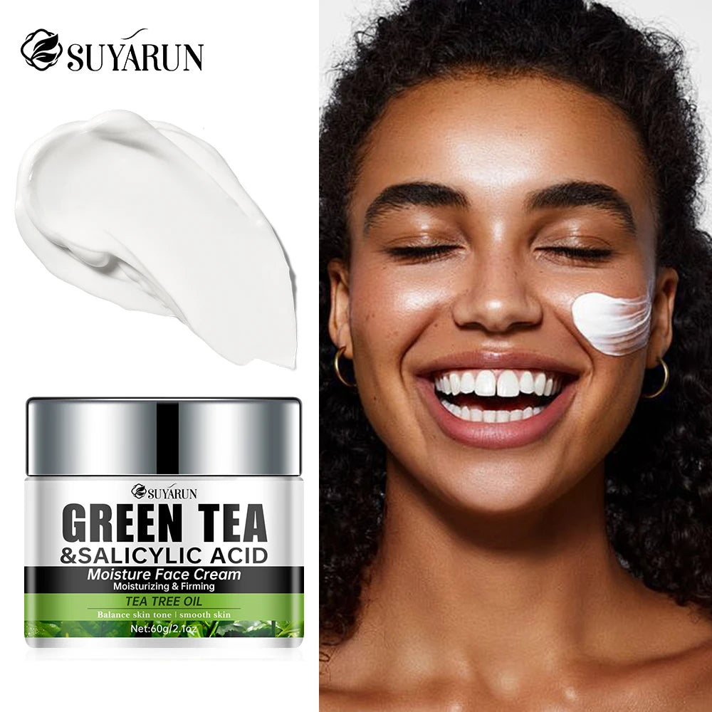 SUYARUN Plant squalane Camellia green tea Cream, hydrating anti-aging moisturizer, natural skin care for dry and sensitive skin. Peaceful Pleasures Health and Wellness