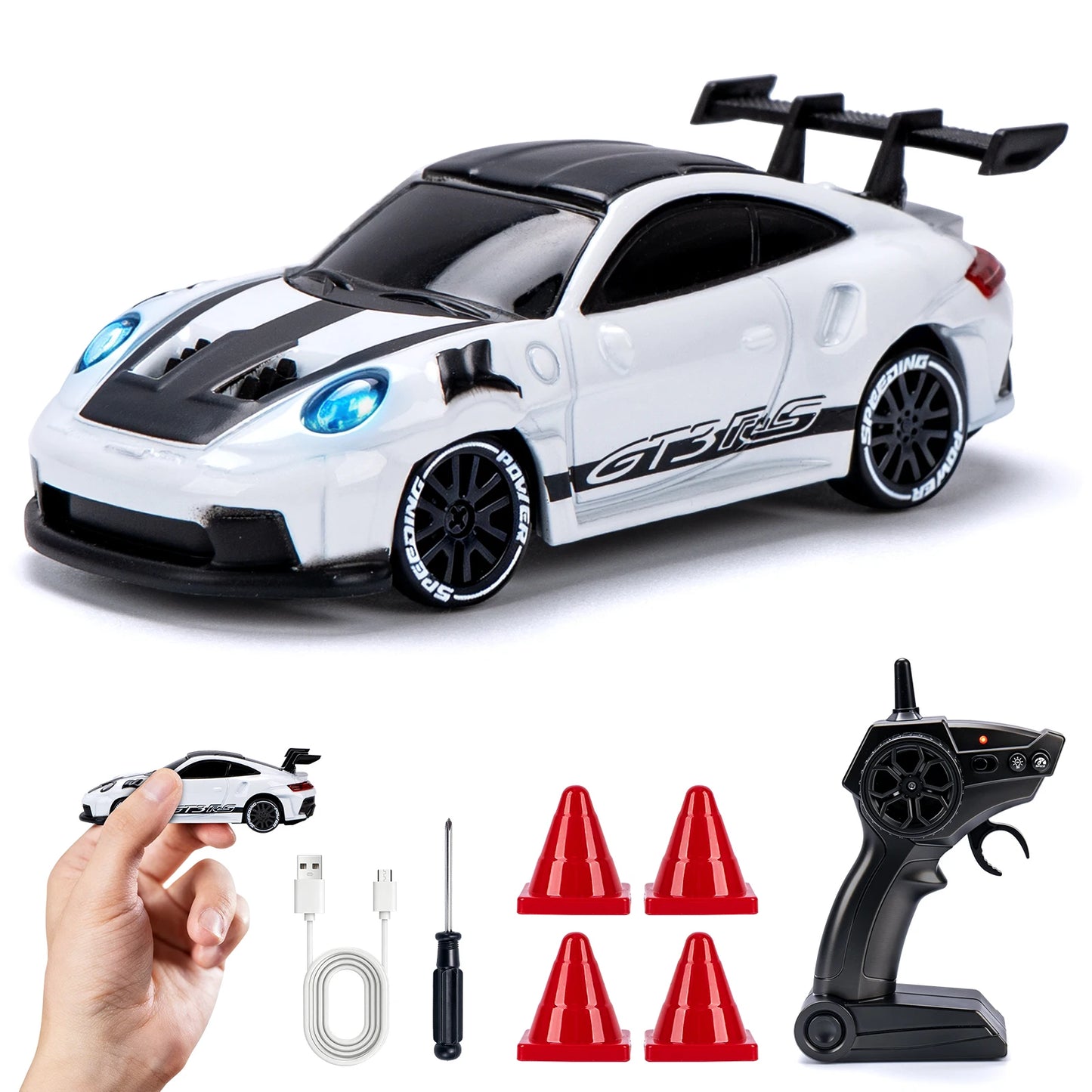 1 64 Speed Drift RC Car Mini Racing Model Light 4WD Remote Control