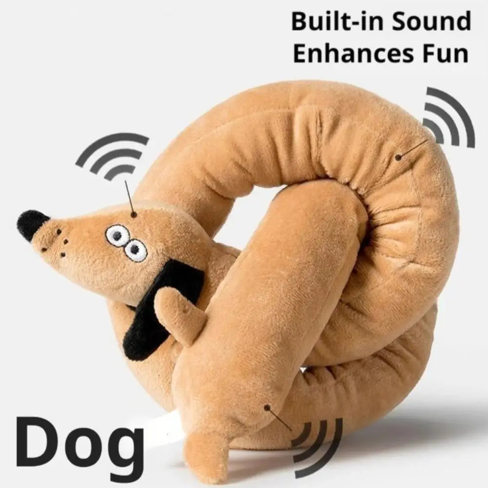 Dachshund Squeaky Plush Dog Toy – 100cm Chew & Tug Toy