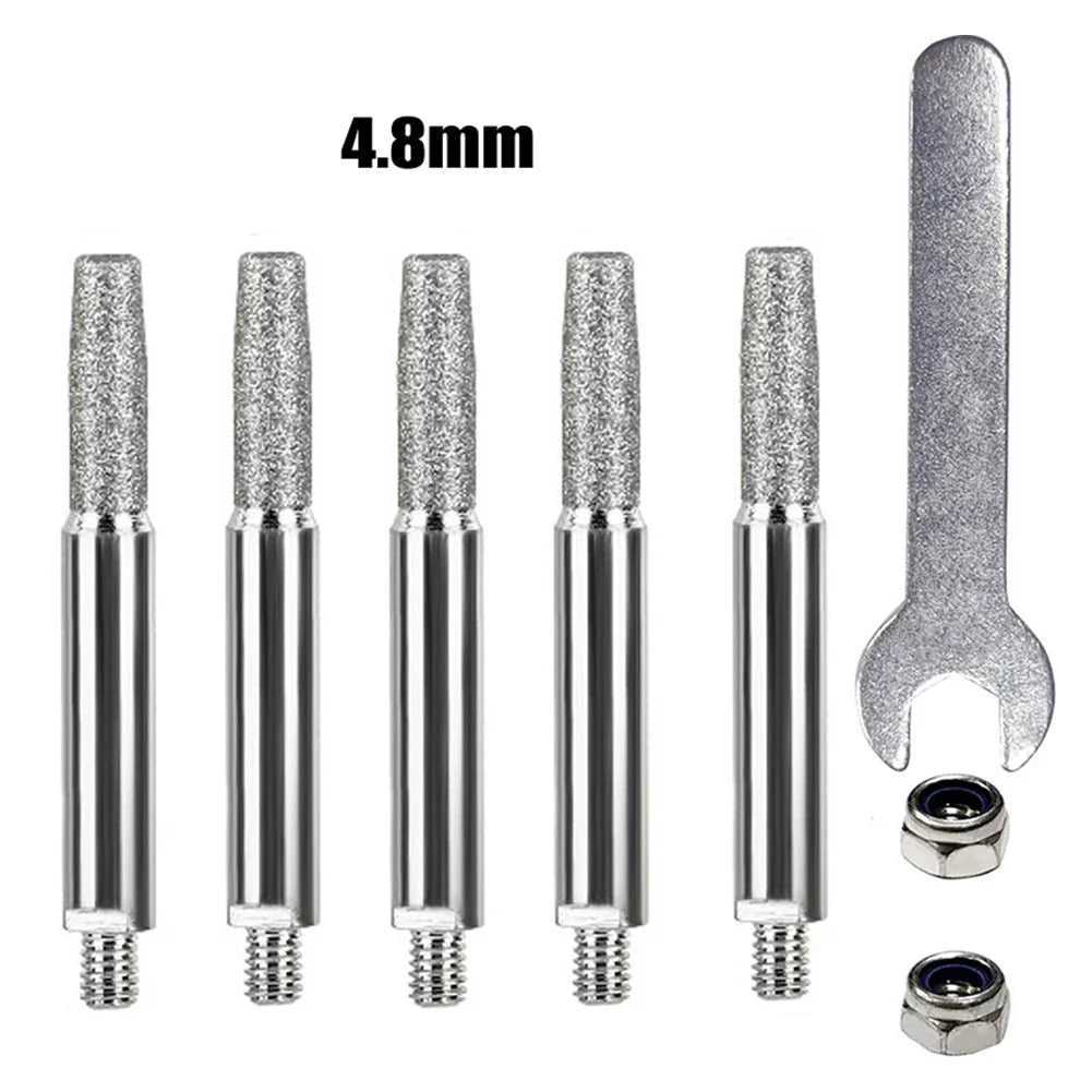 6-Piece Diamond Chainsaw Chain Sharpener Kit 4–5.5mm