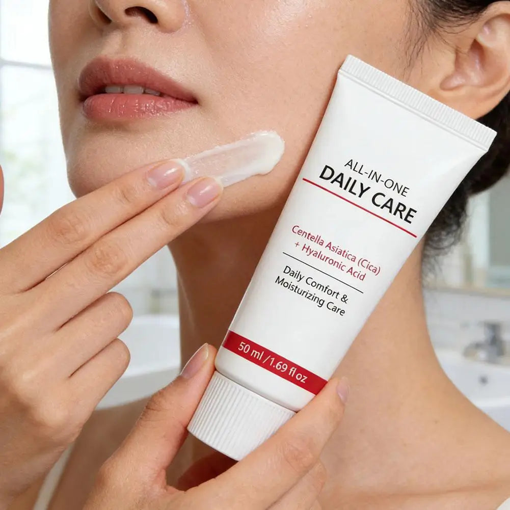 50ml Face Moisturizer Hydrating Cream Nourishing Daily Skin Care Gentle Use Portable Refreshing Smooth Shrinks Pores Rejuvenate Peaceful Pleasures Health and Wellness