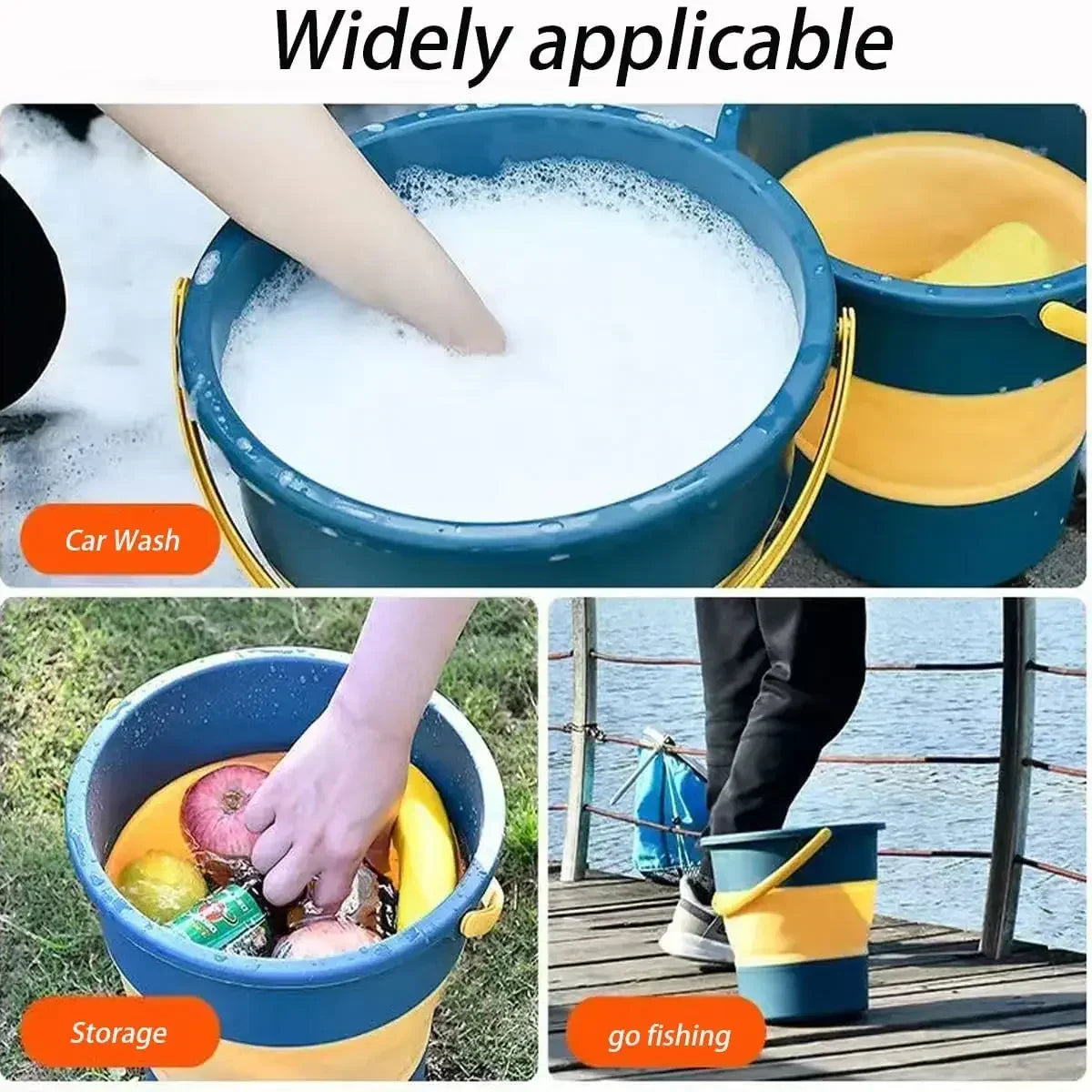 Collapsible Plastic Bucket 5/10/17L – Camping, Fishing & Car Wash