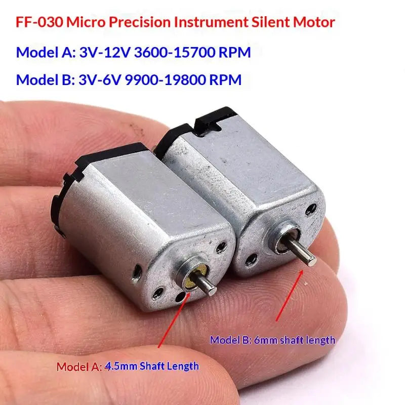 1/5Pcs FF-030 Mini Mute 030 Motor DIY Hobby Toy Lock Car AV Device DC 3/3.7/5/6/12V High Speed Micro Electric Motor Peaceful Pleasures Health and Wellness