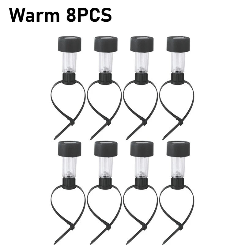 Solar Pool Lights Waterproof LED Fence & Ground Lamp Set