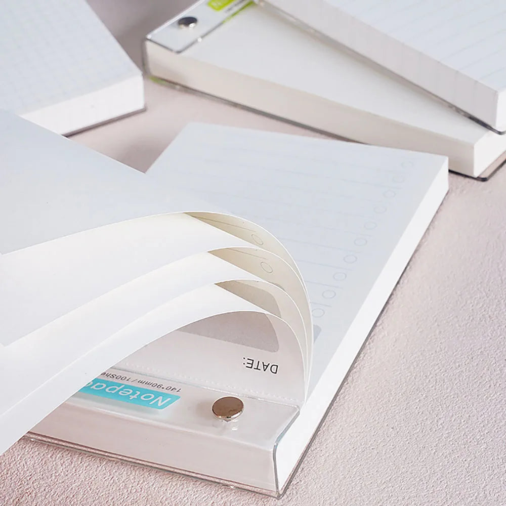 Acrylic Hard Shell Memo Pad Removable Board Clip Paper Portable