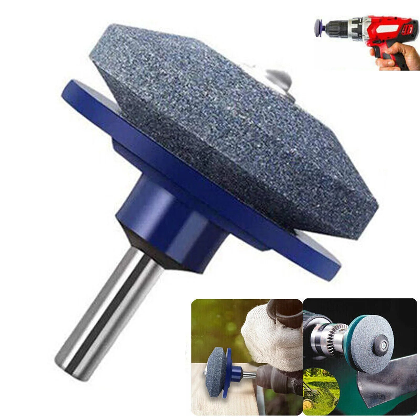 Sharpening Made Easy: Electric Lawn Mower Sharpener With Wear-Resistant Grinding Head And Whetstone Sander Peaceful Pleasures Health and Wellness 1pcs
