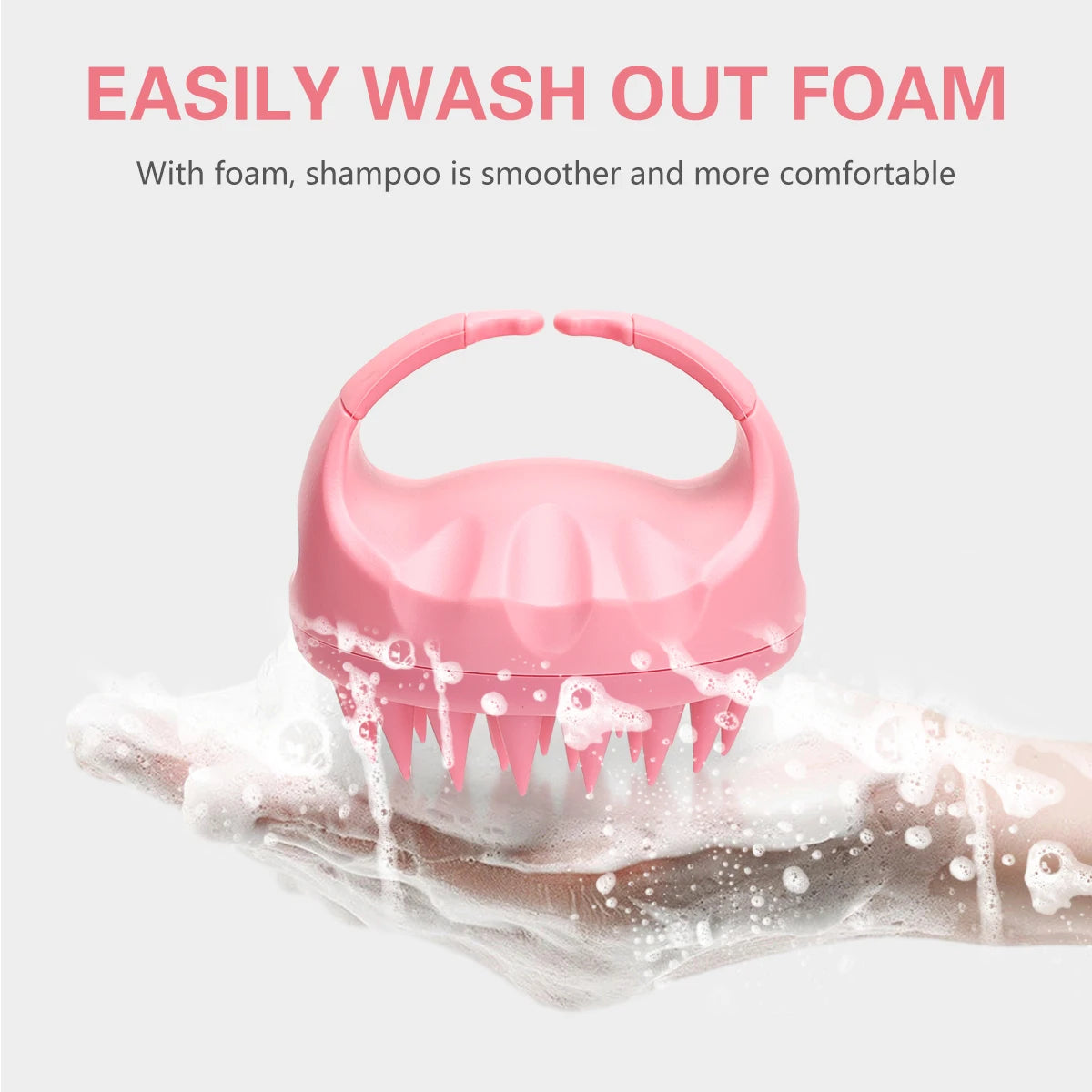 Silicone Scalp Massager Deep Cleansing Shampoo Brush For Itchy Scalp, Professional Hair Care Essential Oil Shampoo Comb Tool Peaceful Pleasures Health and Wellness