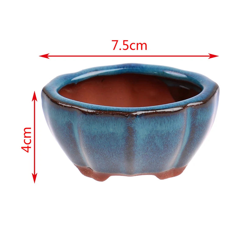 Chinese Style Bonsai Ceramic Plant Pot | Purple Sand Planter