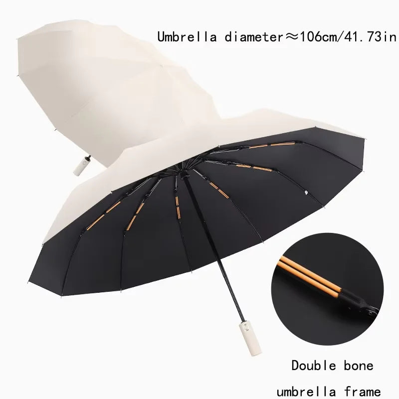 Morandi Auto Folding Umbrella – UV & Rain Protection