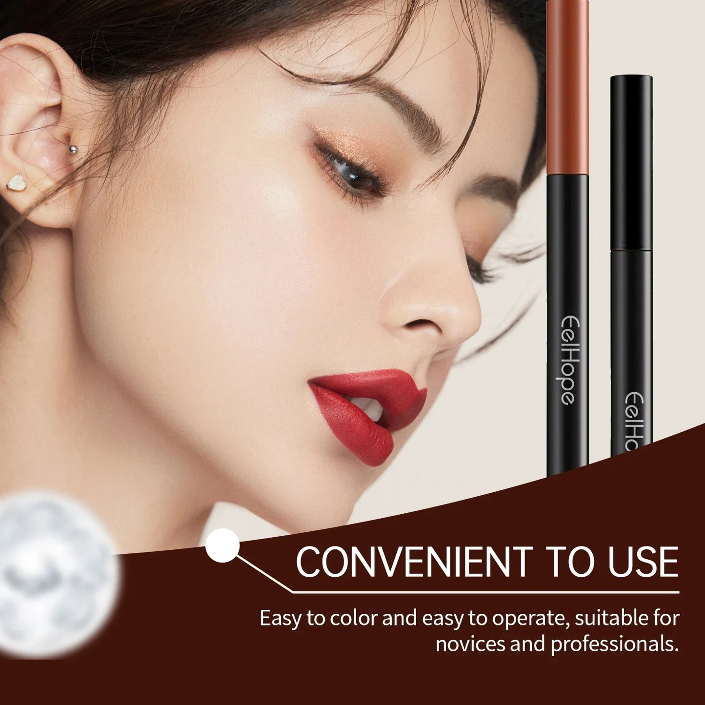 Eelhope 4-Pronged Eyebrow Pencil – Waterproof Micro Tip 3D
