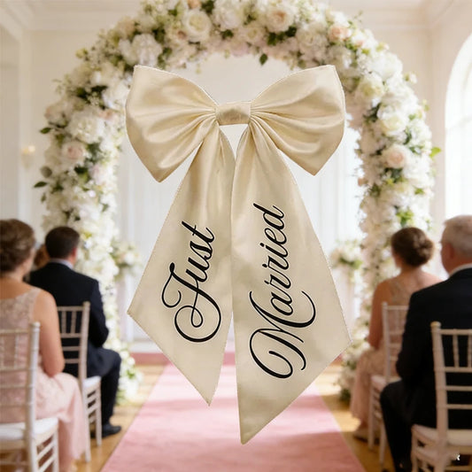 Just Married Wedding Car Bow – Bridal & Bachelorette Decor Wedding Car Decoration Peaceful Pleasures Health and Wellness