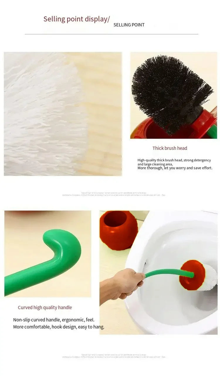 Cherry Shape Toilet Brush & Holder Set | Fun Bathroom Accessory