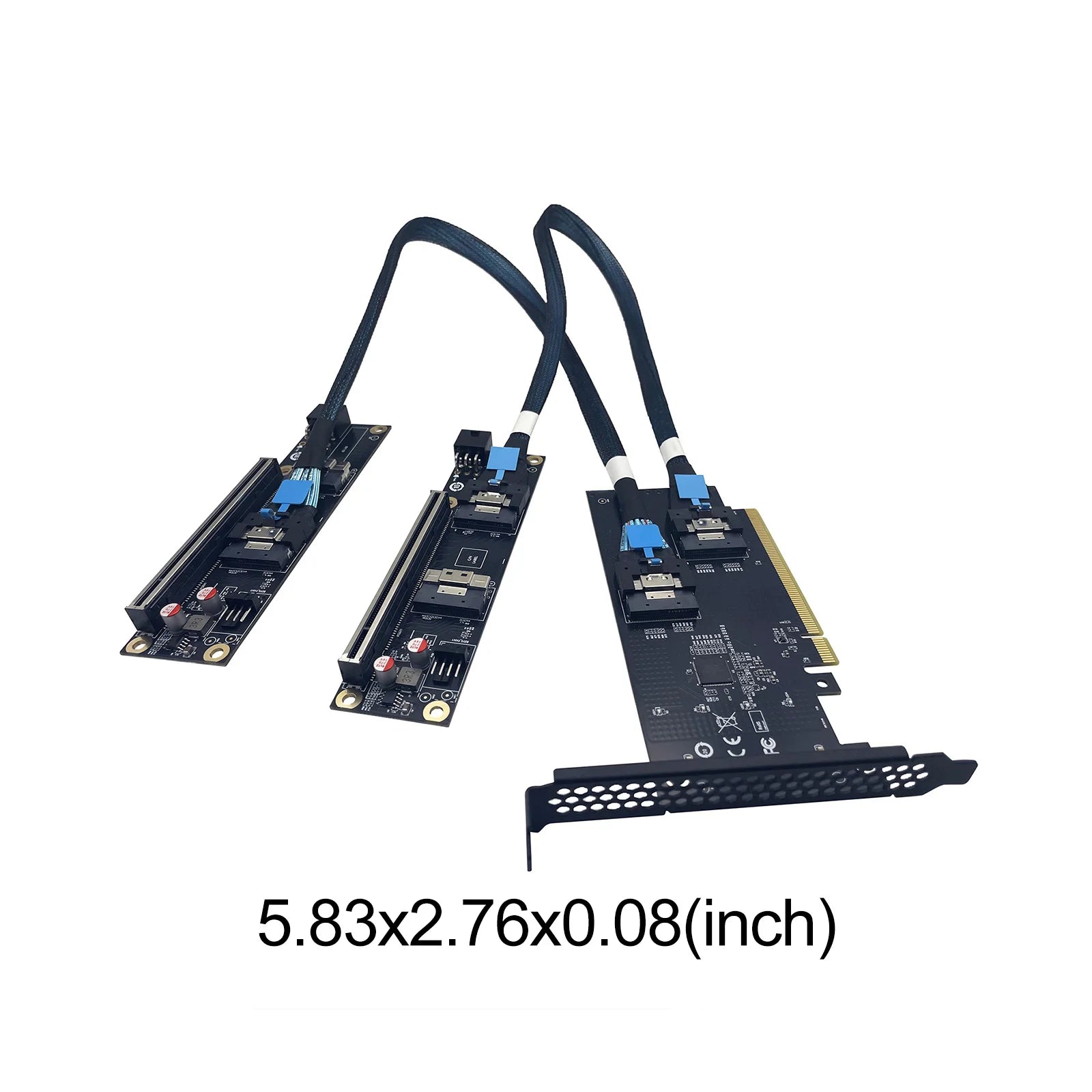 Discrete GPU Graphics Card U.2 SSD Extension Adapter PCI Express 4.0 X16 to SlimSAS SFF-8654 8i A-B Cable Converter Riser Cables Peaceful Pleasures Health and Wellness