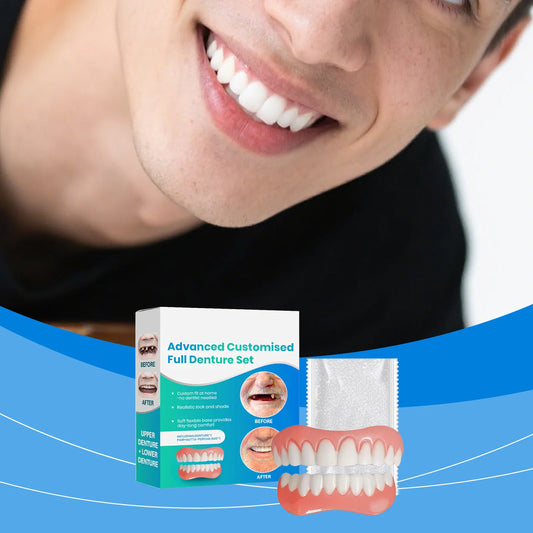 Moldable Silicone Denture Set – Upper & Lower False Teeth Kit