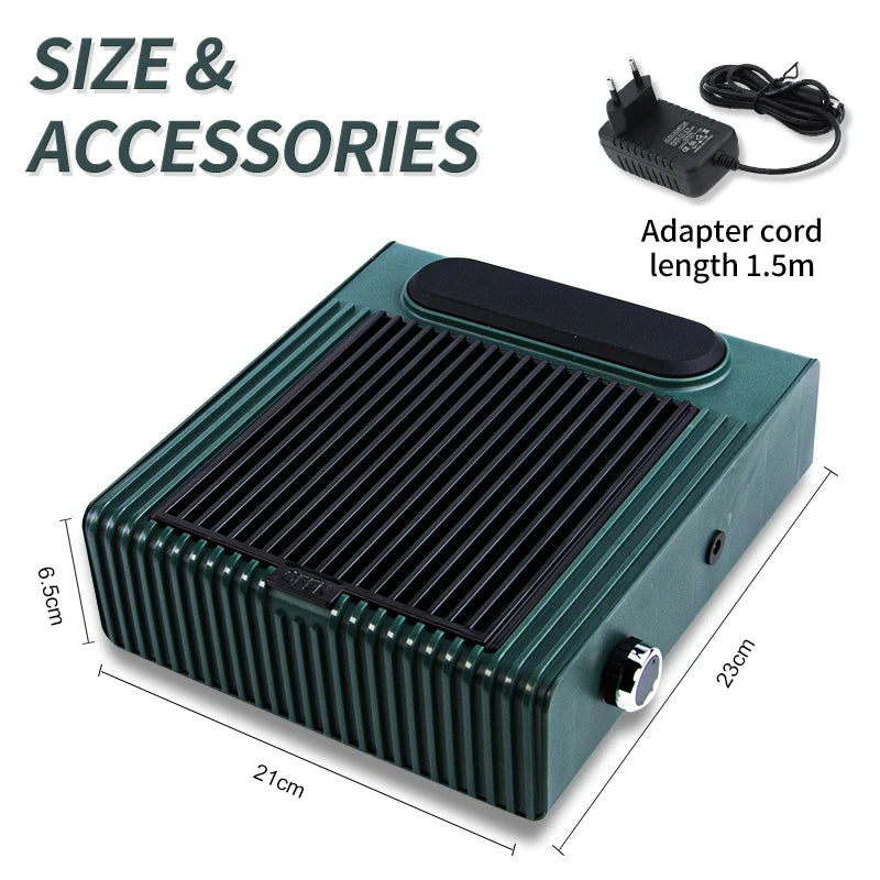 80W Powerful Nail Dust Collector For Manicure Nail Vacuum Cleaner With Fitter Nail Dust Fan Manicure Salon Equipment Peaceful Pleasures Health and Wellness