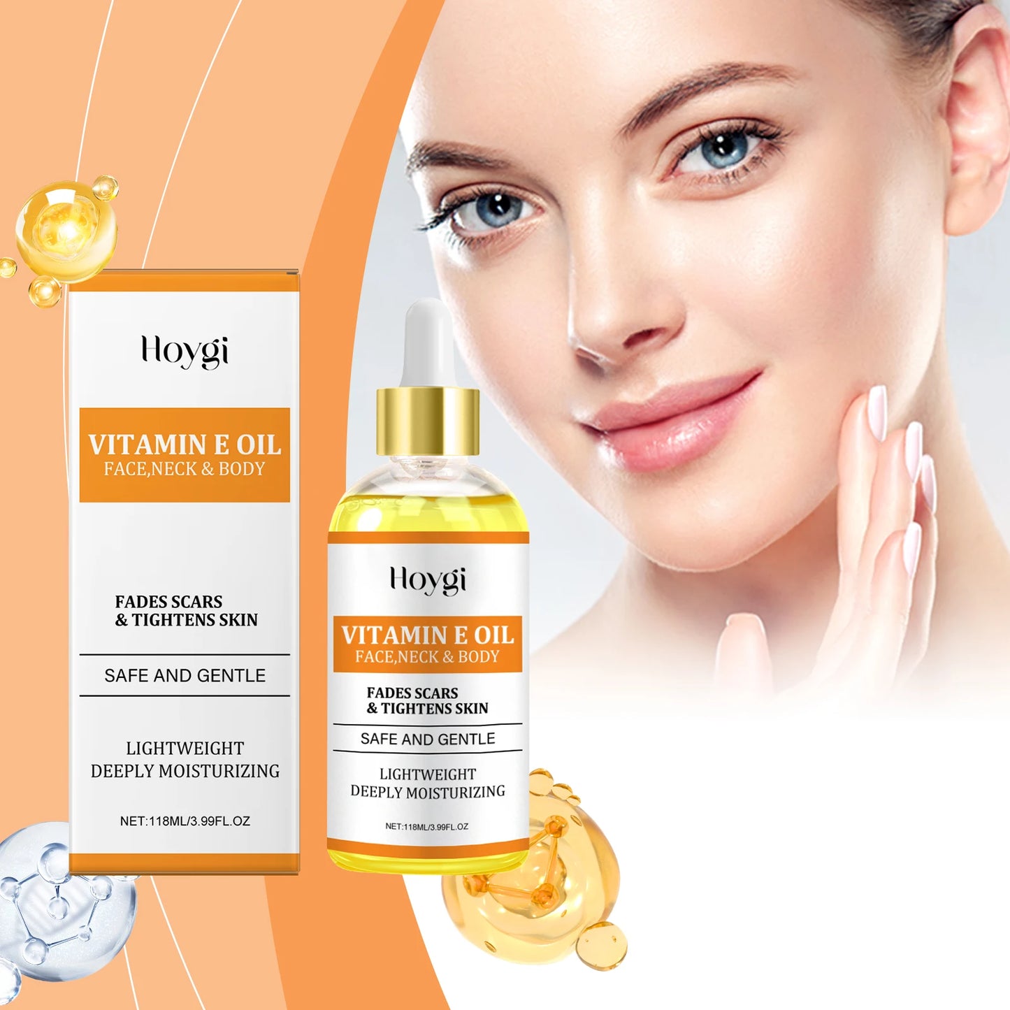 Vitamin E & Hyaluronic Acid Moisturizing Face & Body Oil 118ml