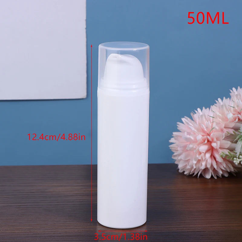 Airless Pump Travel Bottles 15ml 30ml 50ml | Refillable Cosmetic