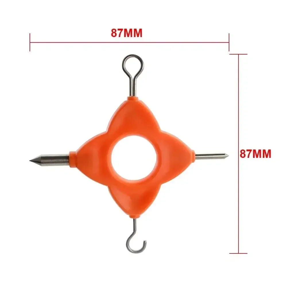 4-in-1 Portable Fishing Line Knotter Tool, Multi-functional Line Puller for Carp D-Rig Making, Essential Angling Terminal Tackle Peaceful Pleasures Health and Wellness