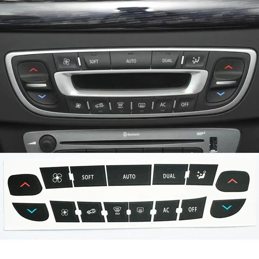 Car Air Condition A/C Climate Control Switch Button Repair Decals Stickers For Renault Megane/ Master/ Scen Peaceful Pleasures Health and Wellness