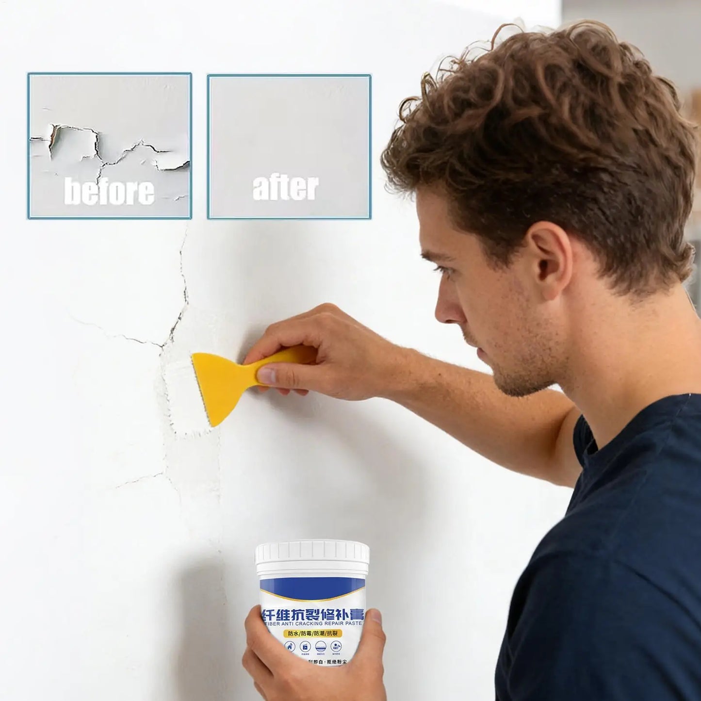 Waterproof Wall Crack Repair Paste 500g | Multi-Surface Putty