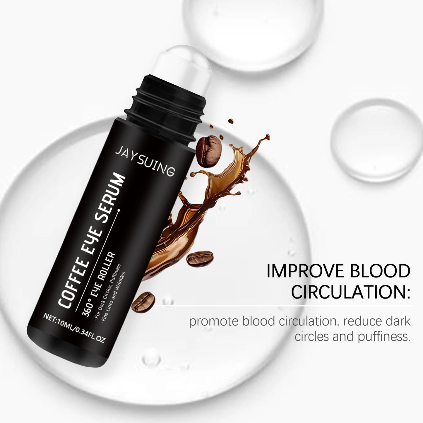 Coffee Eye Roll-On Serum 10ml | Depuff & Brighten Under Eyes