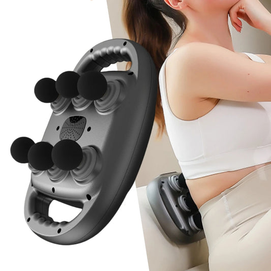 Six Heads Fascia Gun High Frequency Deep Tissue Vibration Muscle Relaxation Neck Waist Massage Professional Fitness Exercise Peaceful Pleasures Health and Wellness