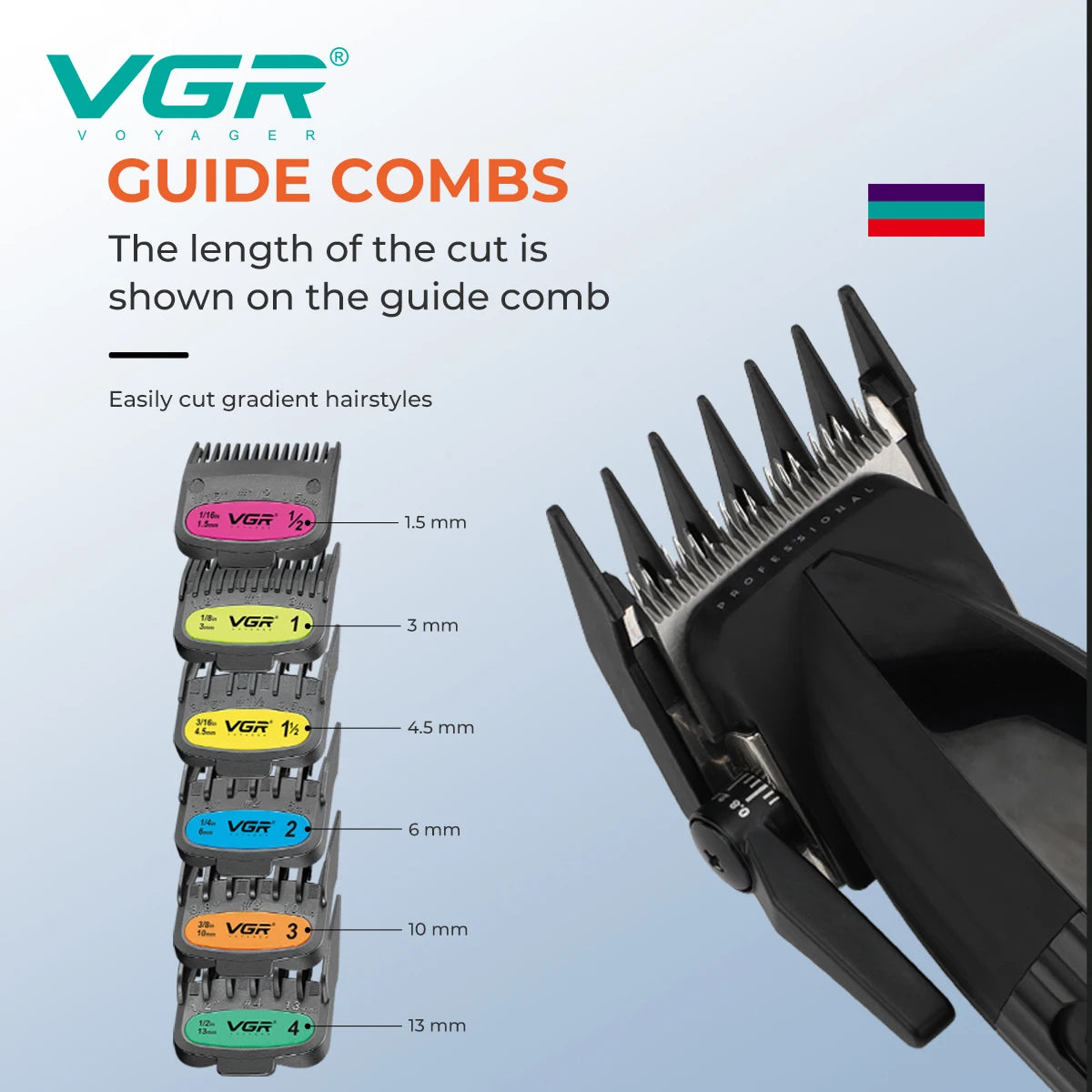 VGR V-889C Professional Hair Clipper & Body Trimmer Set