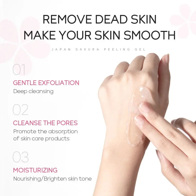 LAIKOU Sakura Peeling Gel Facial Exfoliation Cleans Pores Moisturizing Oil Control 60g Peaceful Pleasures Health and Wellness