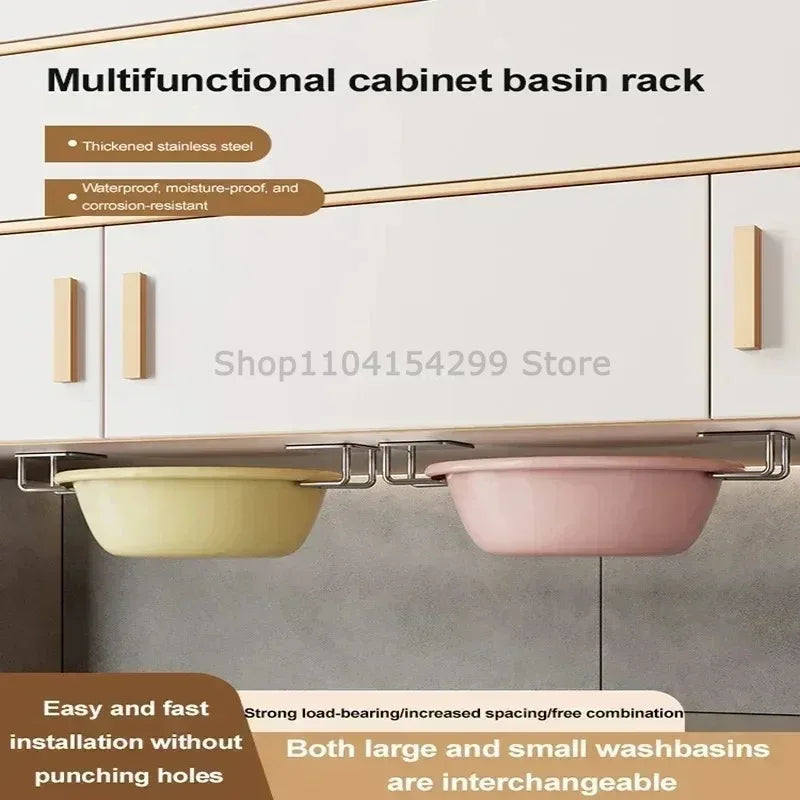 Stainless Steel Sink Sponge Holder | Adhesive Wall Organizer