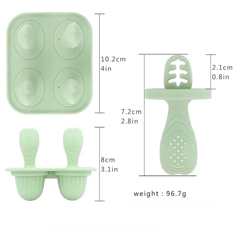 BPA-Free Silicone Popsicle Molds 6-Pack | Baby Food Ice Cream