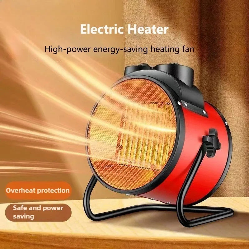 Portable 2000W Fast Heating Space Heater Adjustable Thermostat 2 Settings Fan Mode Overheat Tip-Over Protection Energy Saving Peaceful Pleasures Health and Wellness