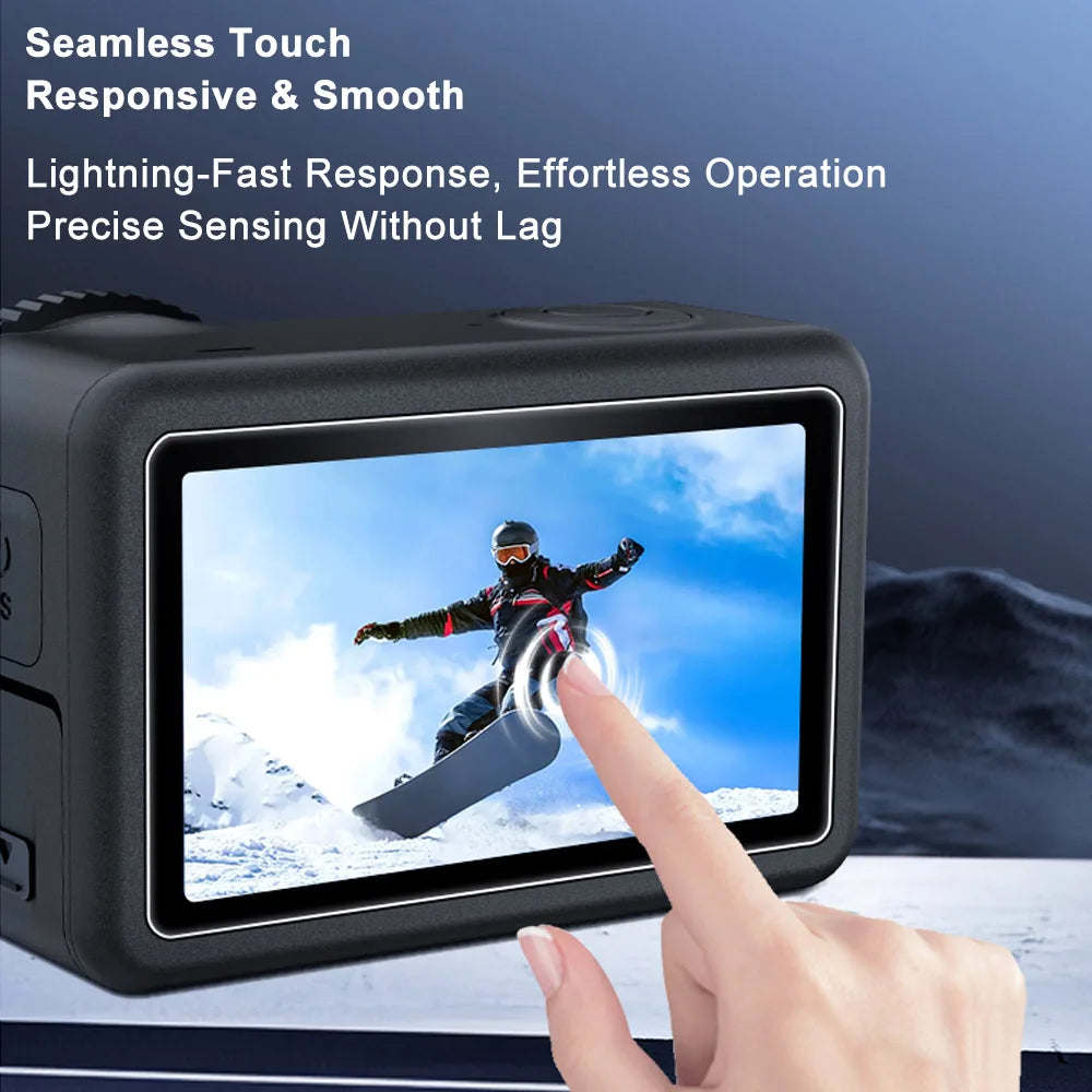 2 Set For DJI Osmo Action6 HD Tempered Glass Screen Protector 99% Light Transmission For DJI Osmo Action6 Camera Easy To Clean Peaceful Pleasures Health and Wellness